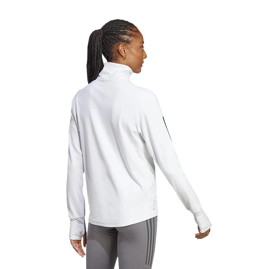 adidas - Women's Own The Run 1/2 Zip Sweatshirt (HR9983) Quick Dry Coating Flexible Elbow Patches
