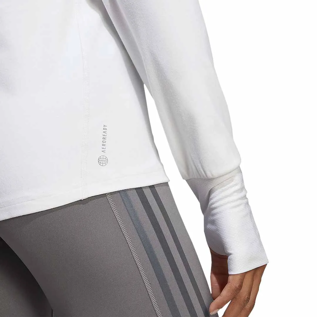 High Visibility Trim adidas - Women's Own The Run 1/2 Zip Sweatshirt (HR9983)
