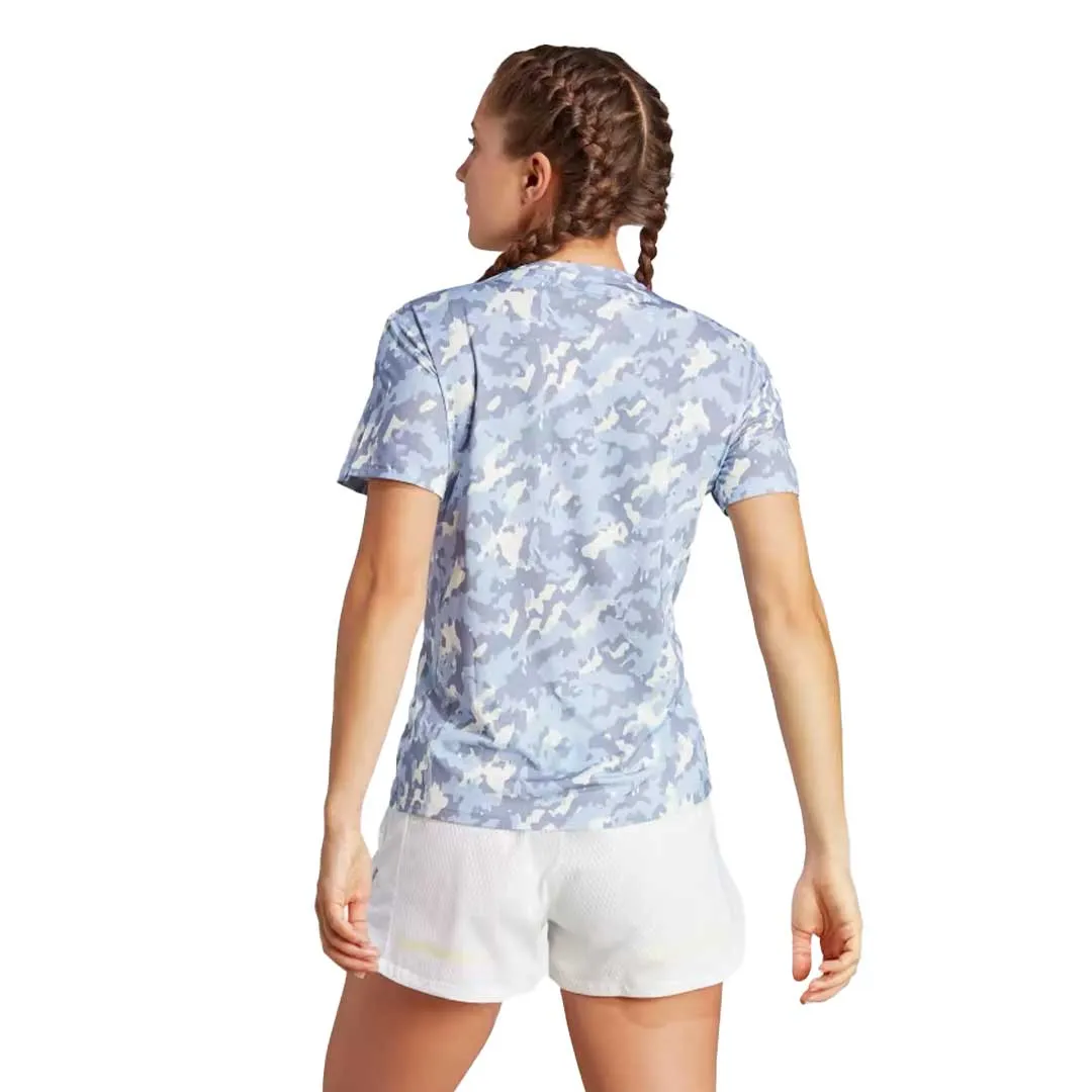 adidas - Women's Own The Run AOP T-Shirt (HR9975) Ergonomic Drape