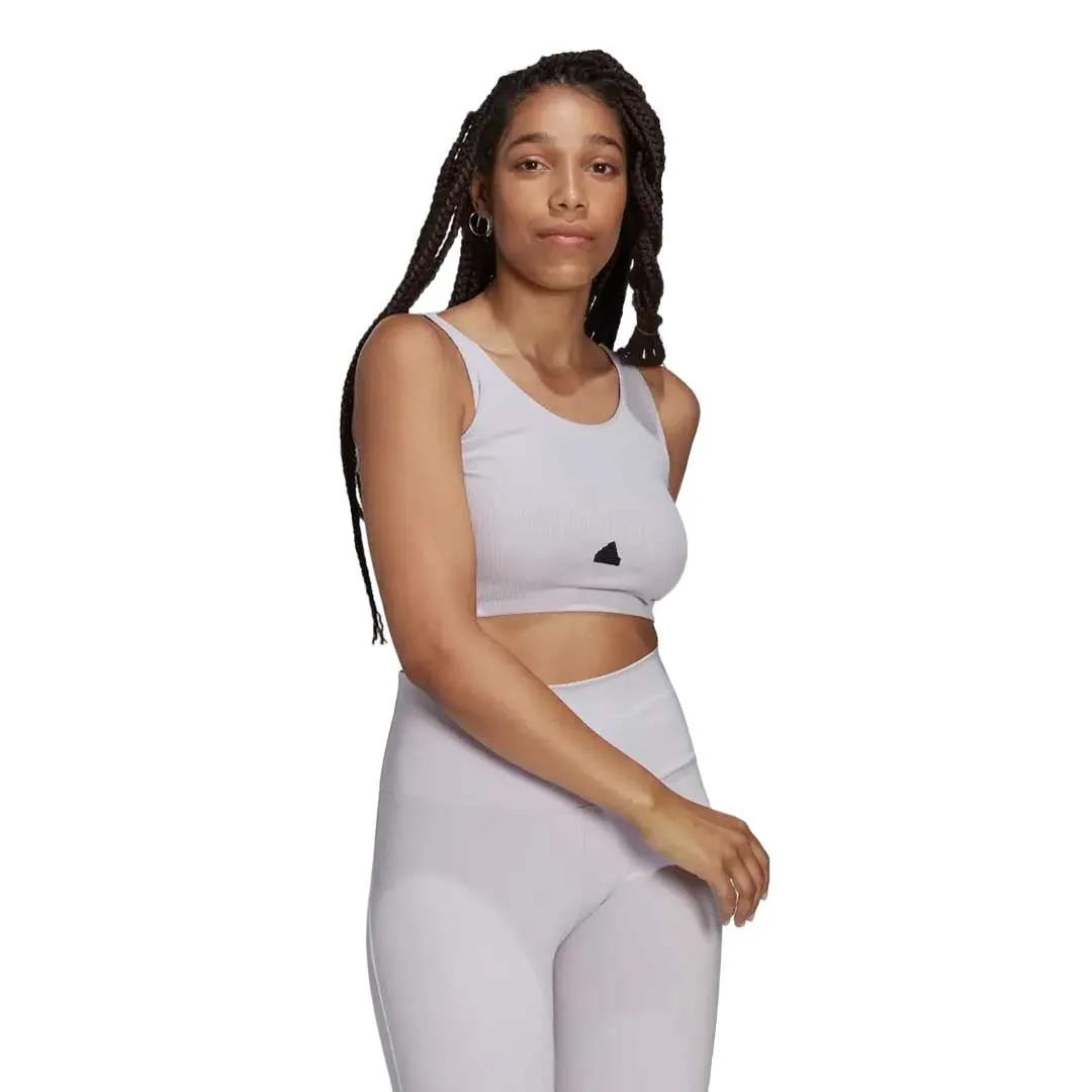 adidas - Women's Rib Cropped Top (HN6931) Minimal Detail All Day Comfort Design