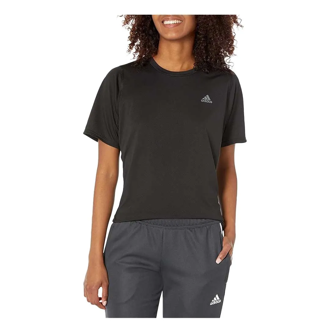 adidas - Women's Run Icons 3-Bar T-Shirt (H57742) Recycled Textile Wind Resistant