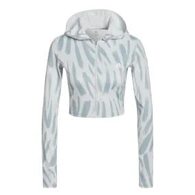 SoftInnerLayer Logo Free Style adidas - Women's Run Icons All Over Print Hooded Long Sleeve Top (HE0354)