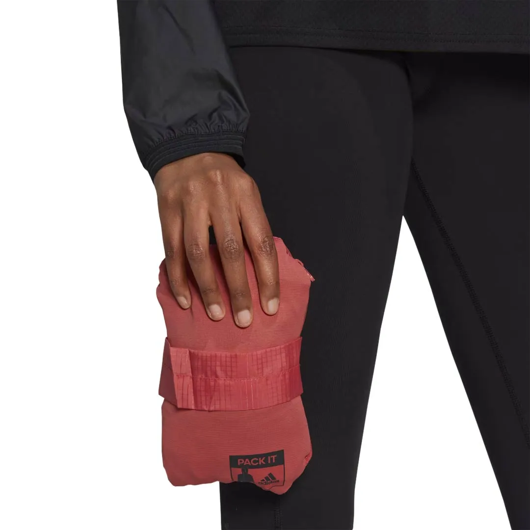 Quilted Pattern InterchangeablePanels adidas - Women's Run Icons Running Windbreaker (HK9115)