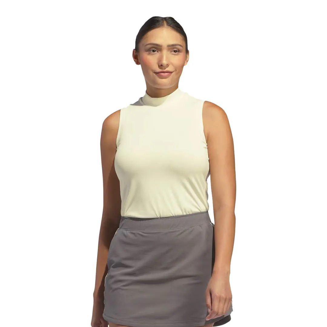adidas - Women's Sleeveless Mock Neck Polo (IP4248) Comfy Layers Compression Panels