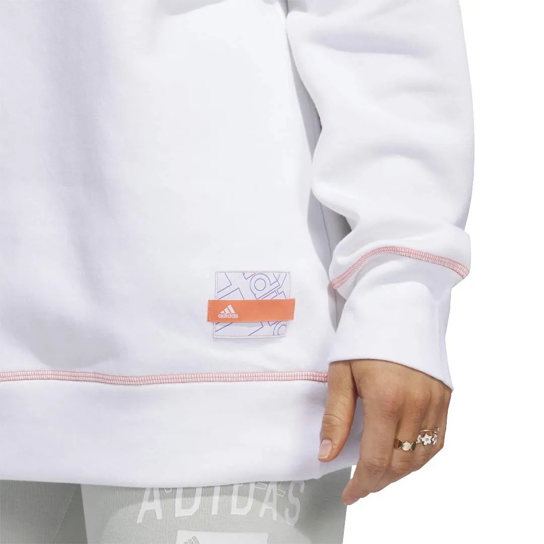 adidas - Women's Statement Boyfriend Crew Sweatshirt (IC1644) Heat Retention Lining 3-In-1 Set