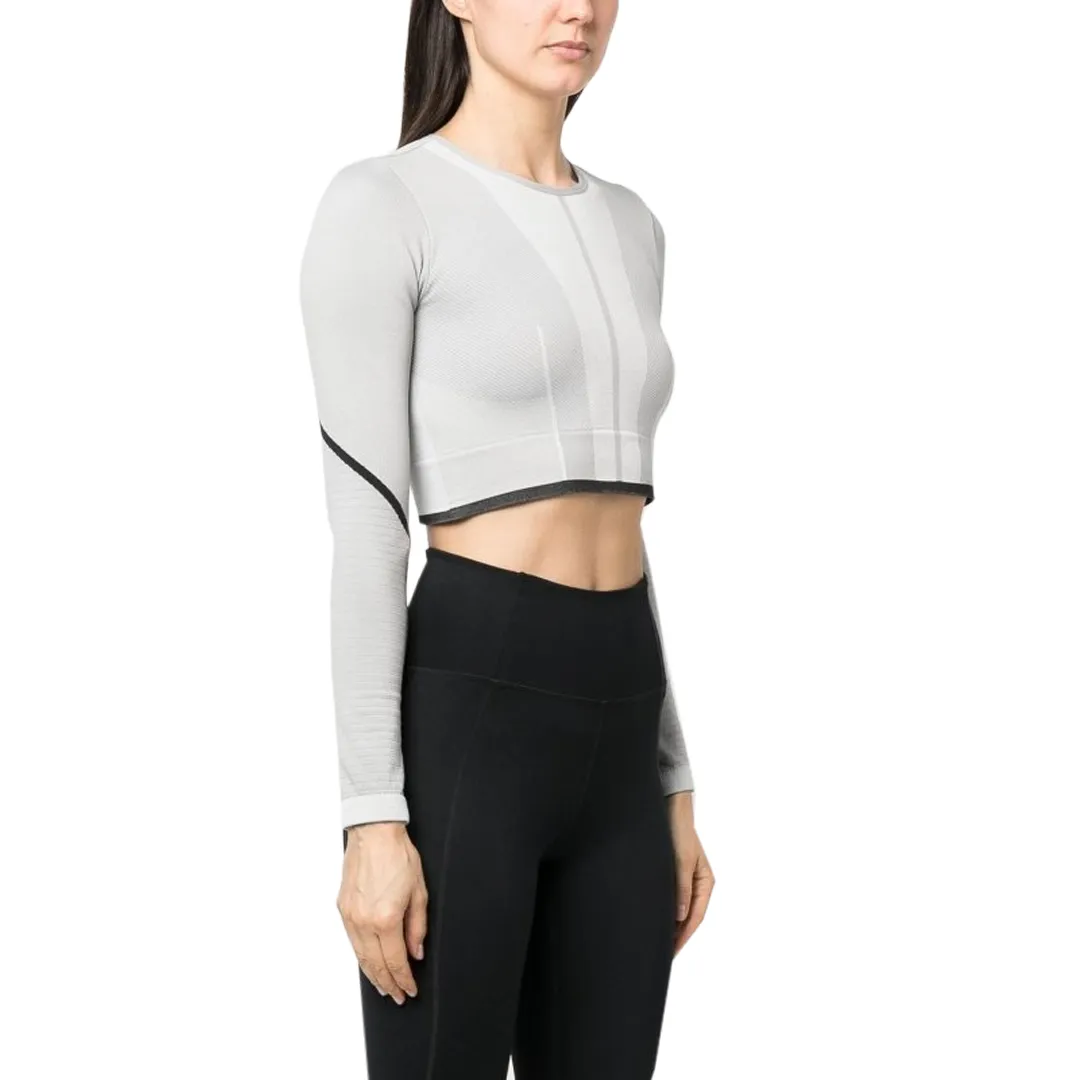 adidas - Women's Stella McCartney Long Sleeve Top (HR4511) Cross Ventilation Panels ConvertibleCollar