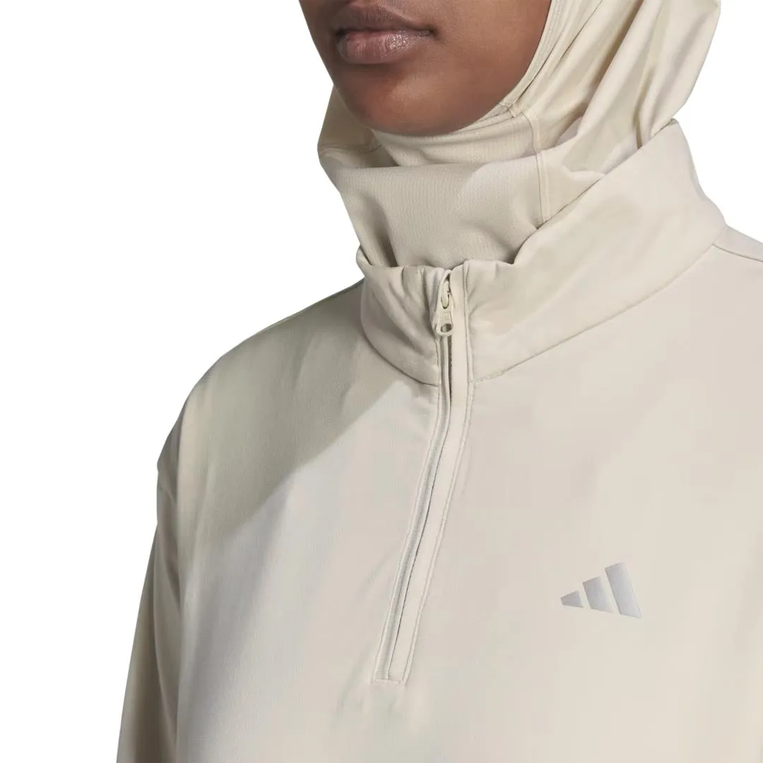adidas - Women's Techfit Aeroready Warm 1/4 Zip Training Top (HI3368) Low Bulk High Warmth Easy Care Material