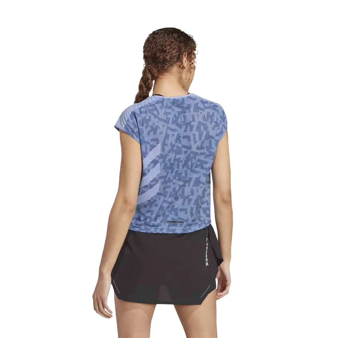 Noise Reduced Fastener System Flexible Fit Engineering adidas - Women's Terrex Agravic Pro Trail Running T-Shirt (HT9433)