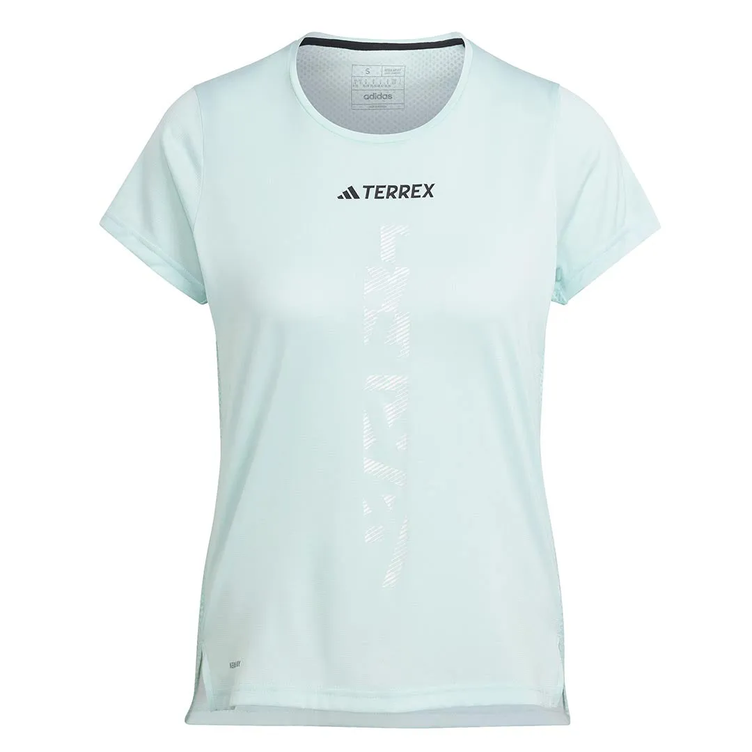 Smooth Zipper Glides adidas - Women's Terrex Agravic Trail Running T-Shirt (HZ6260)