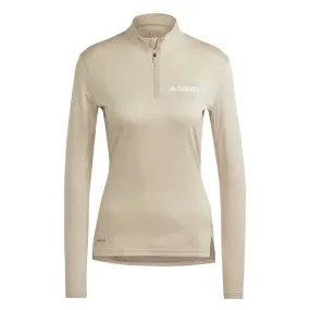 adidas - Women's Terrex Multi Half Zip Long Sleeve Top (HZ6265) Functional Layer Piece
