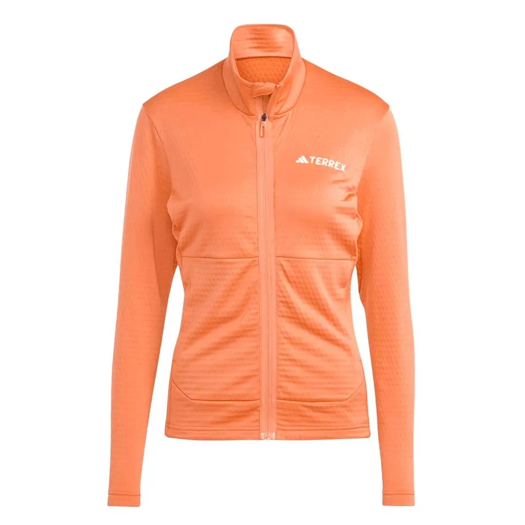 adidas - Women's Terrex Multi Light Front Zip Fleece Jacket (IQ3745) Thermoregulating Lining