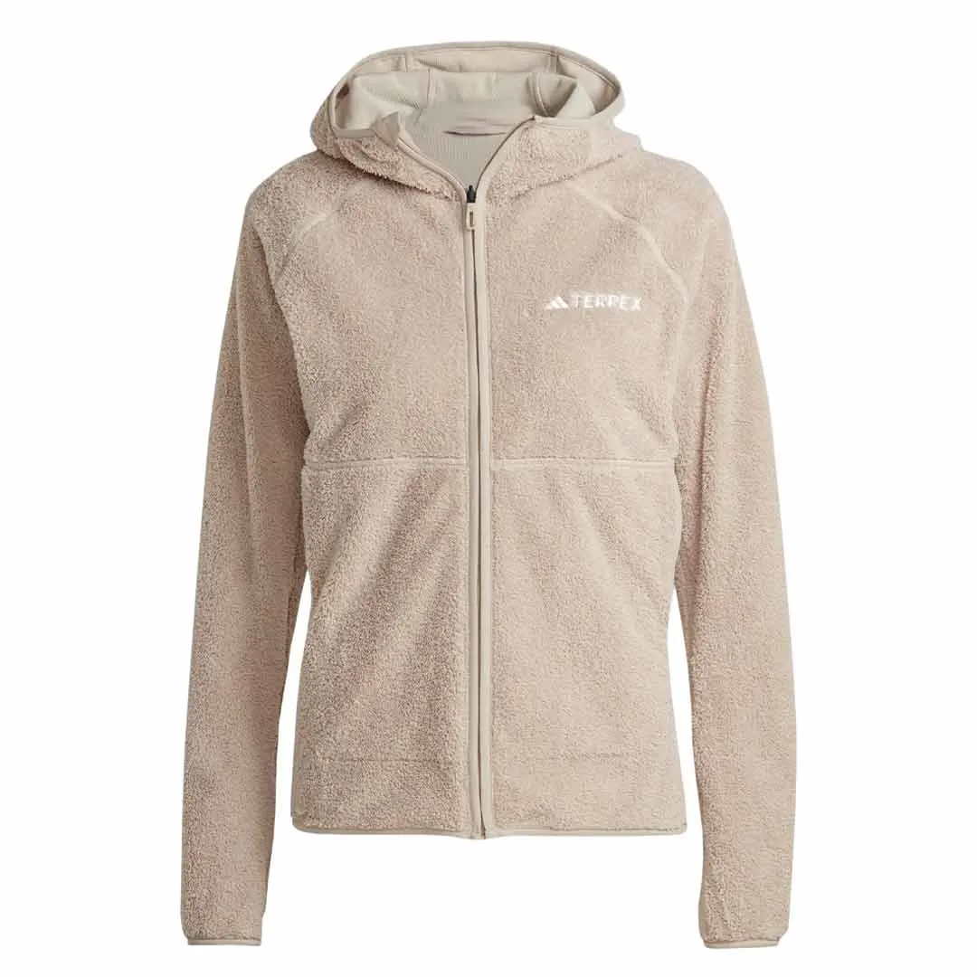 Convertible Collar Design SnapFastenings adidas - Women's Terrex Reversible High-Pile Full Zip Fleece Jacket (IB1862)