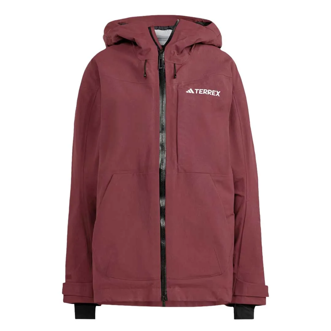 adidas - Women's Terrex Techrock 3L Post Consumer Rain.Rdy Jacket (IB4225) Magnetic Fasteners