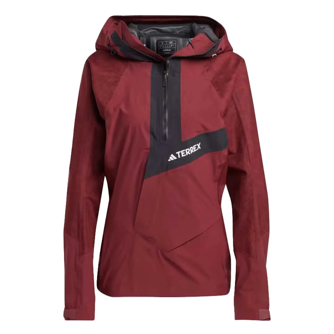 adidas - Women's Terrex Techrock Rain.Rdy Anorak Jacket (HU1833) VentilatedPanels