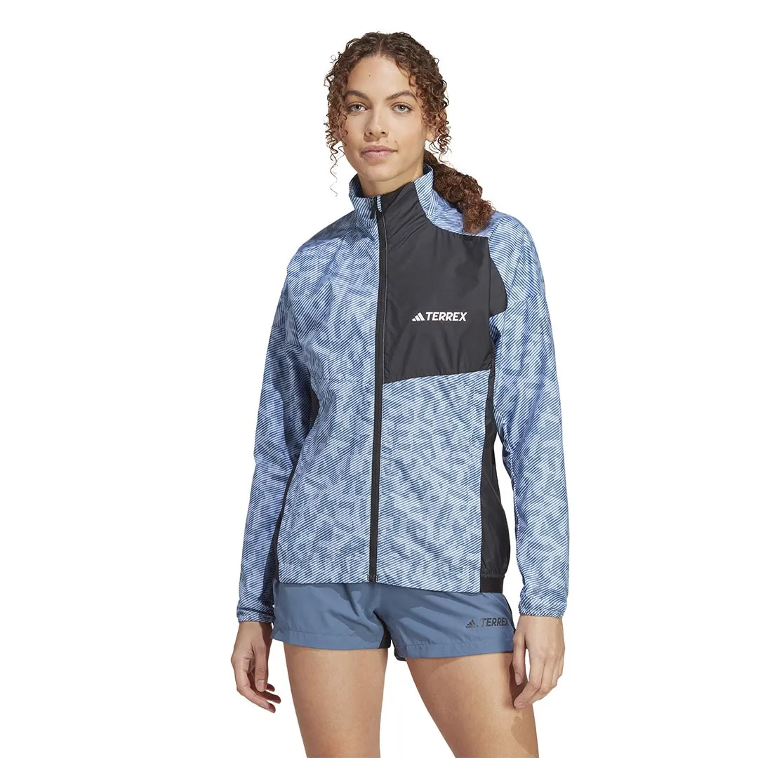adidas - Women's Terrex Trail Running Windbreaker Jacket (HZ1320) Minimalist Pocket Layout