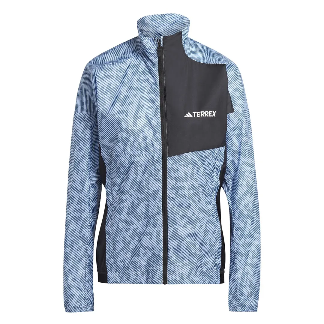 Compact Packable Feature SeamlessShoulderPanels adidas - Women's Terrex Trail Running Windbreaker Jacket (HZ1320)