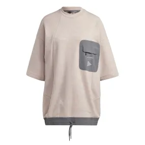 Adjustable Drawstring Waist RubberizedButtonClosures adidas - Women's Terrex x and Wander Fleece T-Shirt (HR7137)