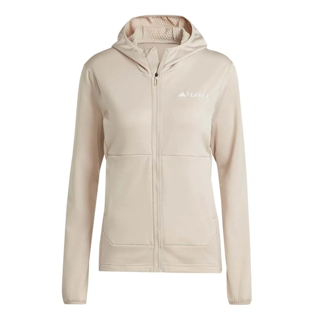 Effortless Travel Wear Fade Resistant Dye Method adidas - Women's Terrex Xperior Light FLC Hooded Jacket (IB1820)