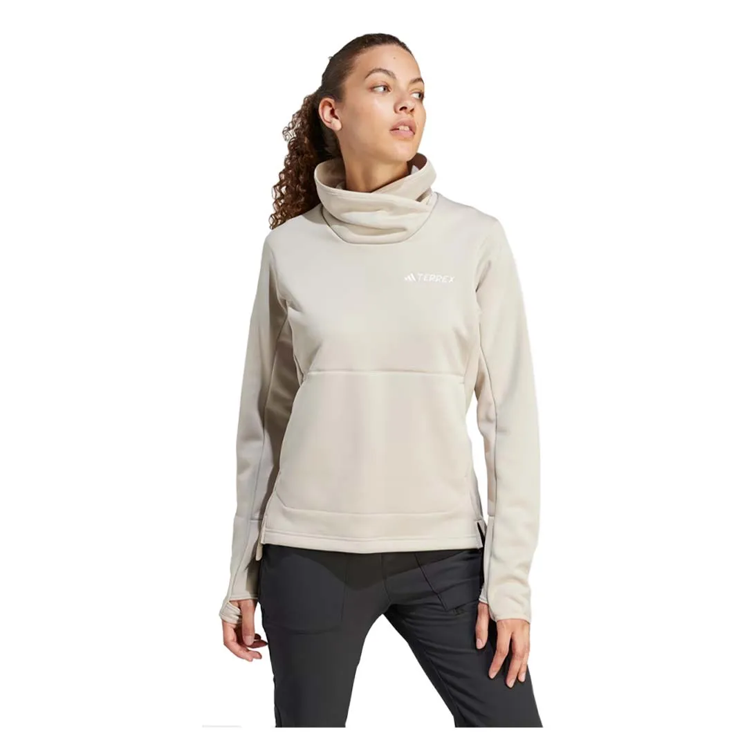 adidas - Women's Terrex Xperior Medium FLC Pullover (IB1834) Ventilation Vents Thermo Regulating