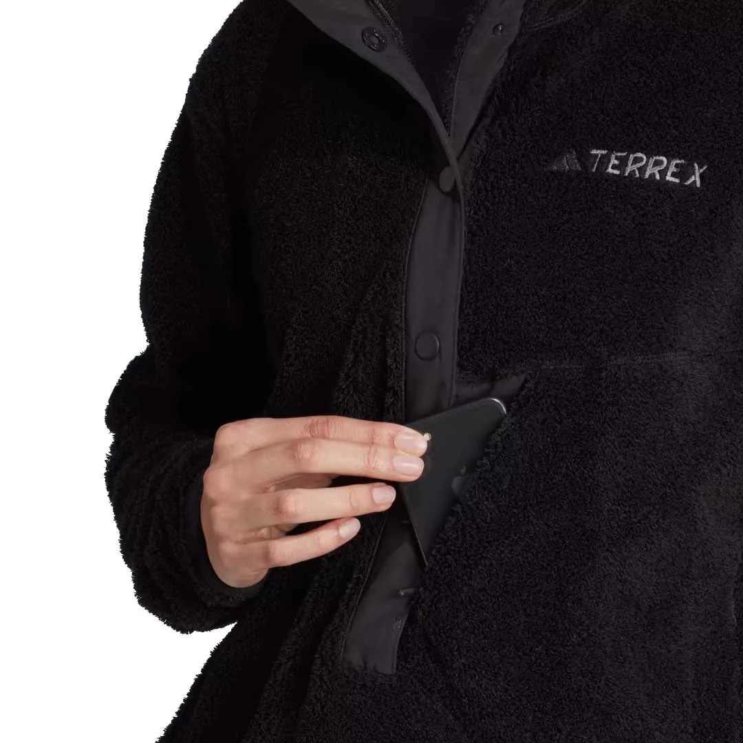 adidas - Women's Terrex Xploric High Pile Fleece Pullover Sweatshirt (IB6555) Outdoor Activity Casual Comfy Layer