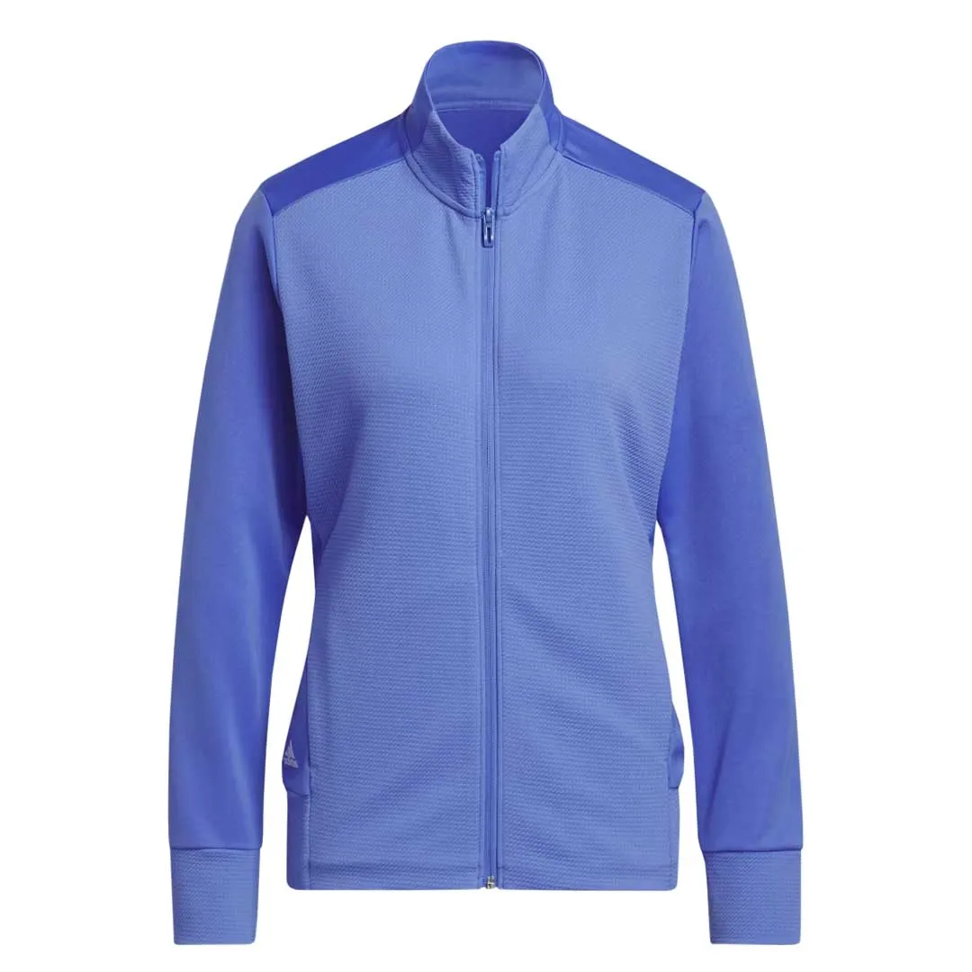 adidas - Women's Textured Full Zip Golf Jacket (HR2985) Recycled Material Blend
