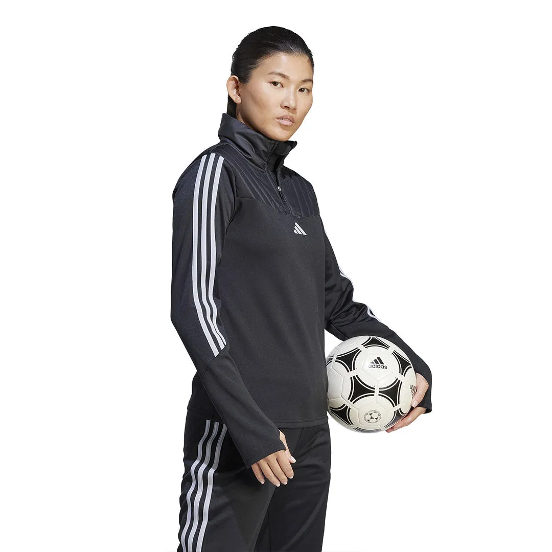 adidas - Women's Tiro 23 Winterized 1/4 Zip Top (IA5371) Rubberized Zippers No Collar