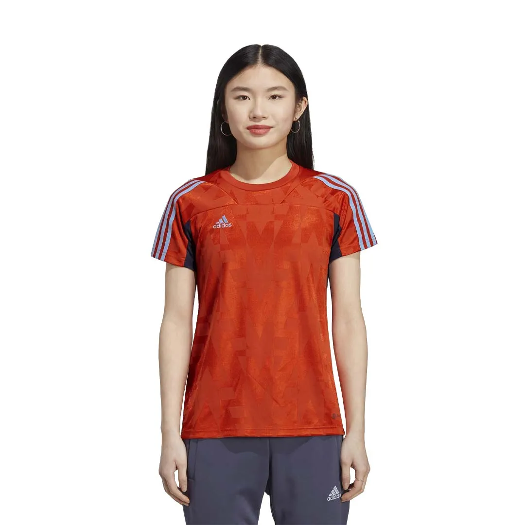 adidas - Women's Tiro Short Sleeve Jersey (HS9794) Multi Purpose Layer Sealed Seams