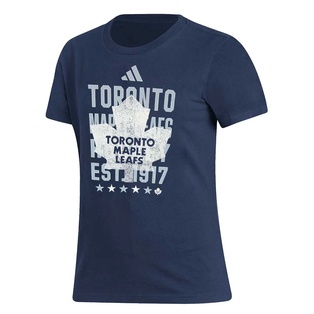adidas - Women's Toronto Maple Leafs Short Sleeve T-Shirt (IA4620) Affordable Fashion