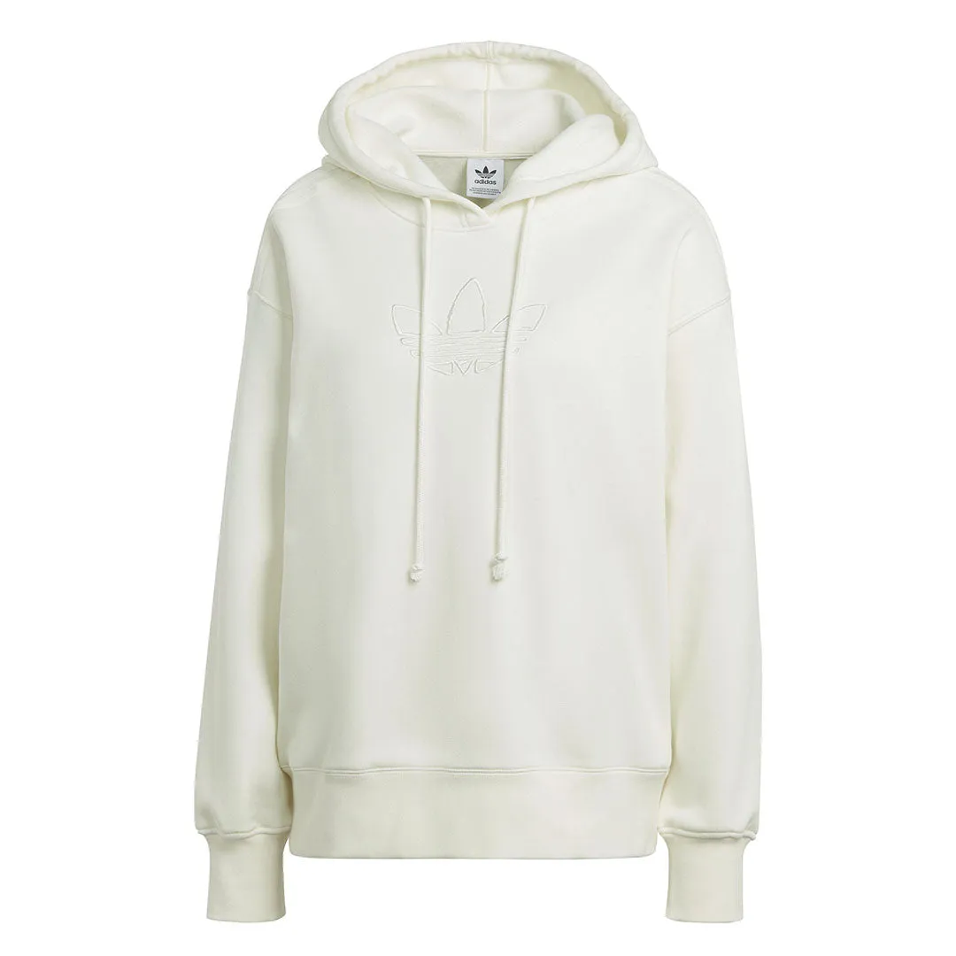 adidas - Women's Trefoil Embroidery Hoodie (HM1636) Minimalist Aesthetic SeamSealed Edges