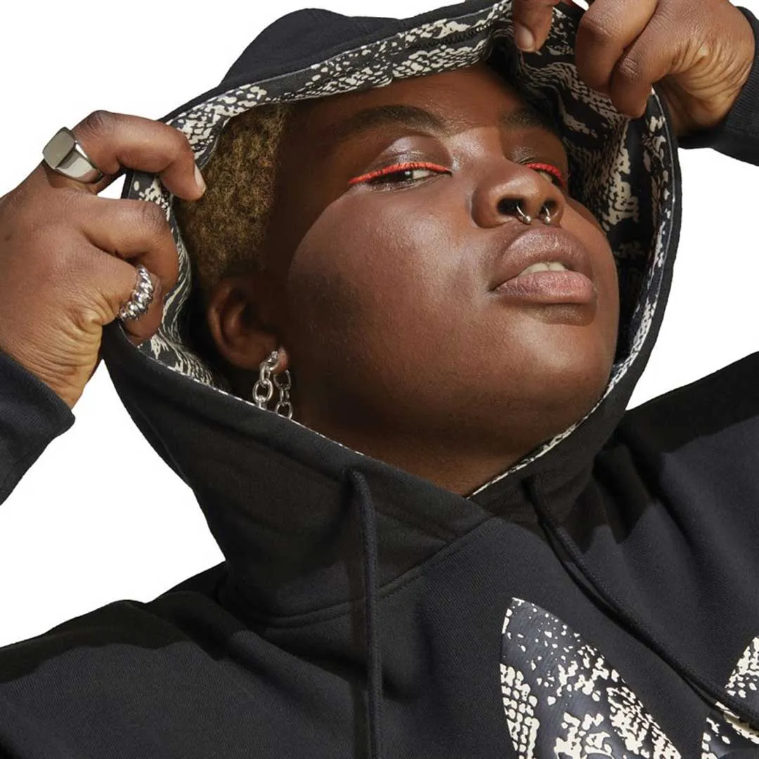 Snap Closures Temperature Regulating Fabric adidas - Women's Trefoil Logo Hoodie (Plus Size) (IC1551)