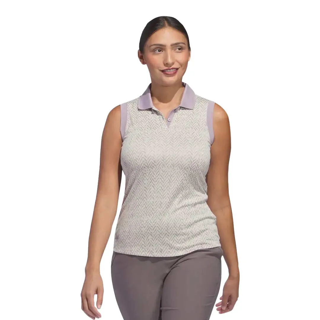 adidas - Women's Ultimate365 Jacquard Sleeveless Polo (IP8691) Lightweight Warmth Core Long Sleeve