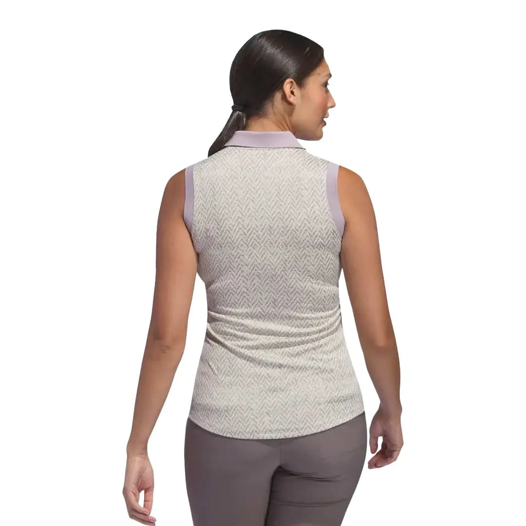 adidas - Women's Ultimate365 Jacquard Sleeveless Polo (IP8691) ConvertibleCollar