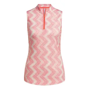 Odor Control Finish adidas - Women's Ultimate365 Ottoman Printed Sleeveless Polo (IP4233)