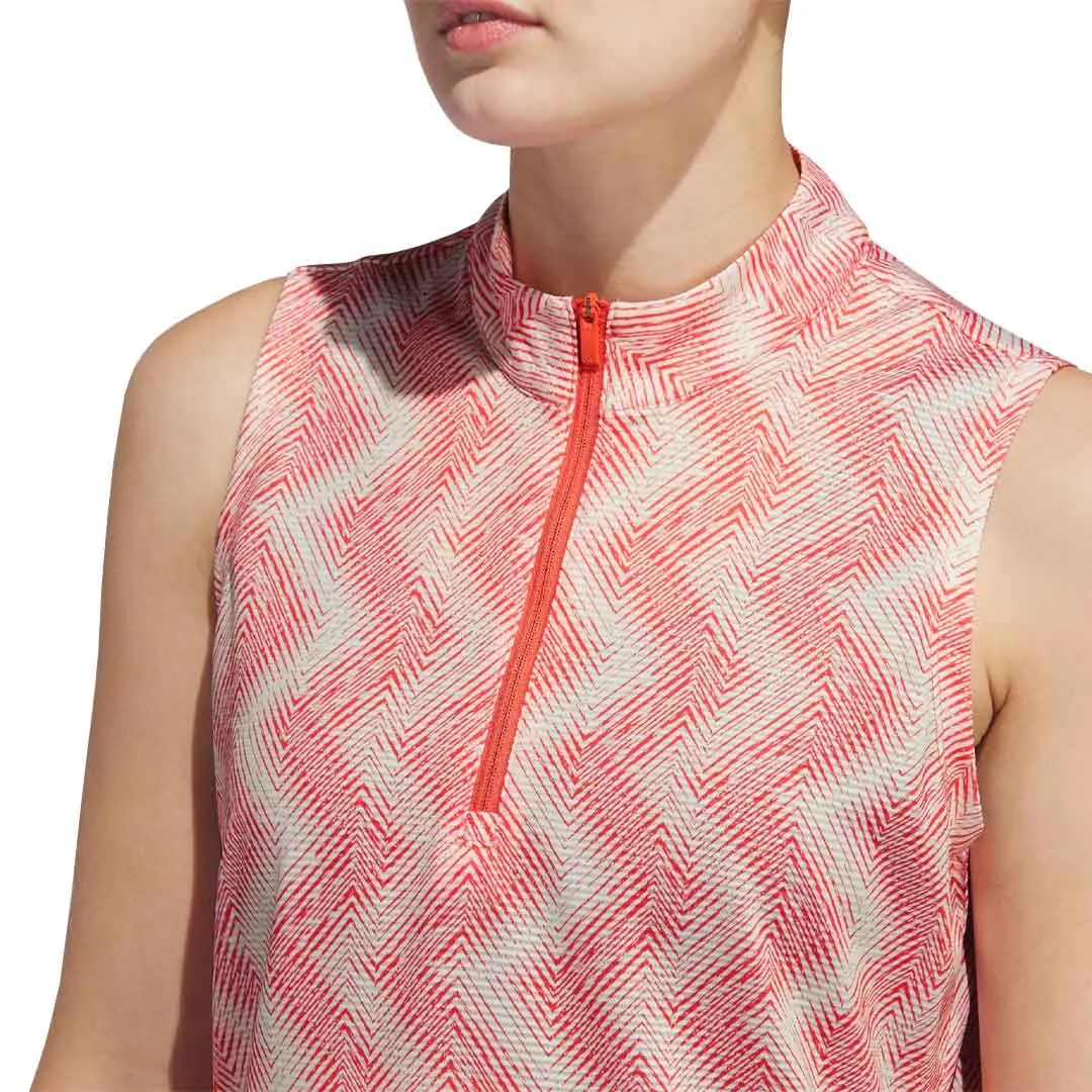 Wet Wicking adidas - Women's Ultimate365 Ottoman Printed Sleeveless Polo (IP4233)