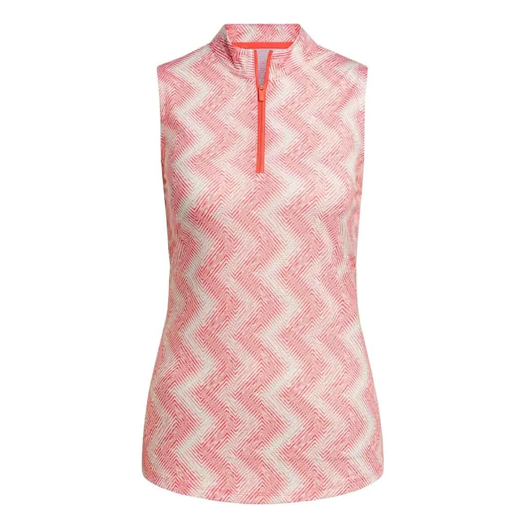 Odor Control Finish adidas - Women's Ultimate365 Ottoman Printed Sleeveless Polo (IP4233)
