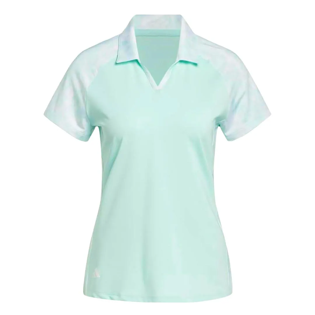 adidas - Women's Ultimate365 Print Short Sleeve Polo (IK7176) Neutral Style Fray Resistant Edges