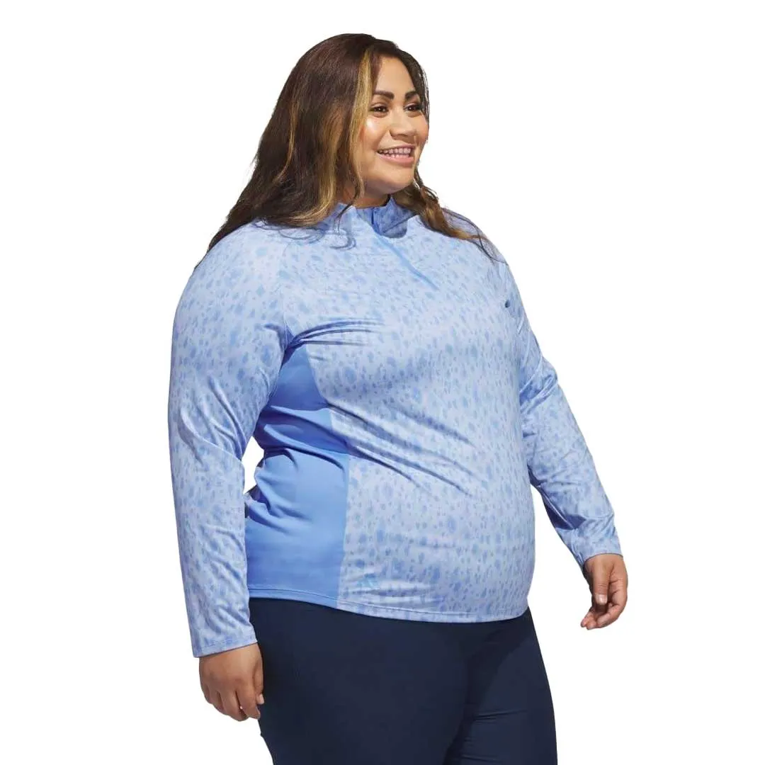 adidas - Women's Ultimate365 Quarter Zip Long Sleeve Golf Polo (Plus Size) (HT1248) Durable Stitching Adjustable Cuffs