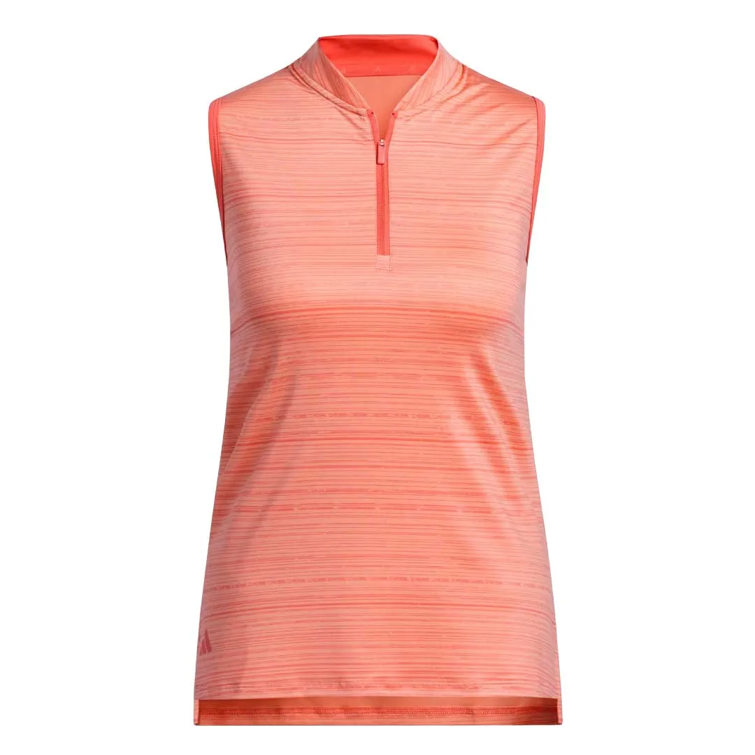 adidas - Women's Ultimate365 Stripe Sleeveless Polo (IT7210) Teflon Coated Odor Control Fibers