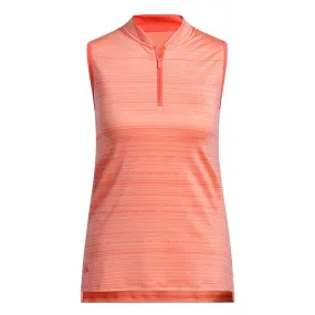 adidas - Women's Ultimate365 Stripe Sleeveless Polo (IT7210) Teflon Coated Odor Control Fibers