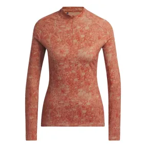 adidas - Women's Ultimate365 Tour Long Sleeve Printed Golf Polo (HS8979) Chill Look Travel Light Fit