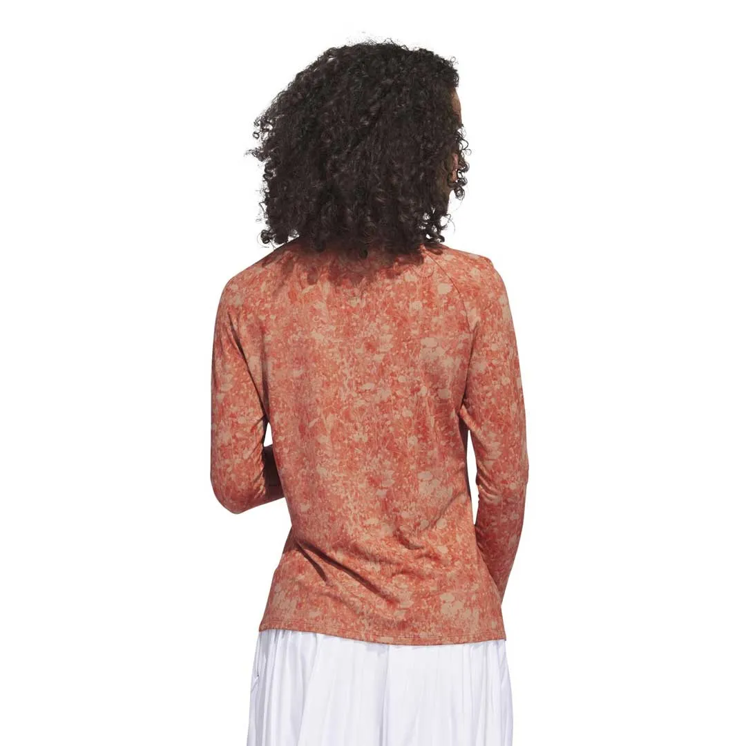adidas - Women's Ultimate365 Tour Long Sleeve Printed Golf Polo (HS8979) Secure Chest Pocket