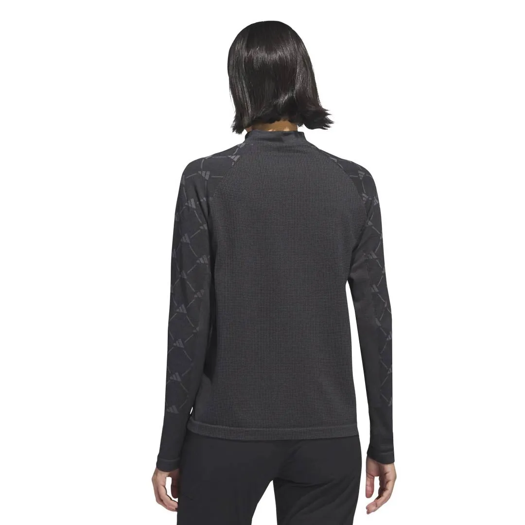Magnetic Fasteners adidas - Women's Ultimate365 Tour Monogram Mock Neck Long Sleeve T-Shirt (HY7211)