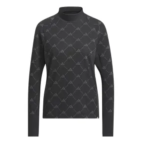 Daily Commute Clean Minimal Look adidas - Women's Ultimate365 Tour Monogram Mock Neck Long Sleeve T-Shirt (HY7211)