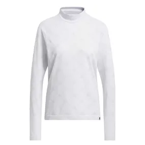 Breathable fabric tech Lightweight Packability adidas - Women's Ultimate365 Tour Monogram Mock Neck Long Sleeve T-Shirt (IK7181)