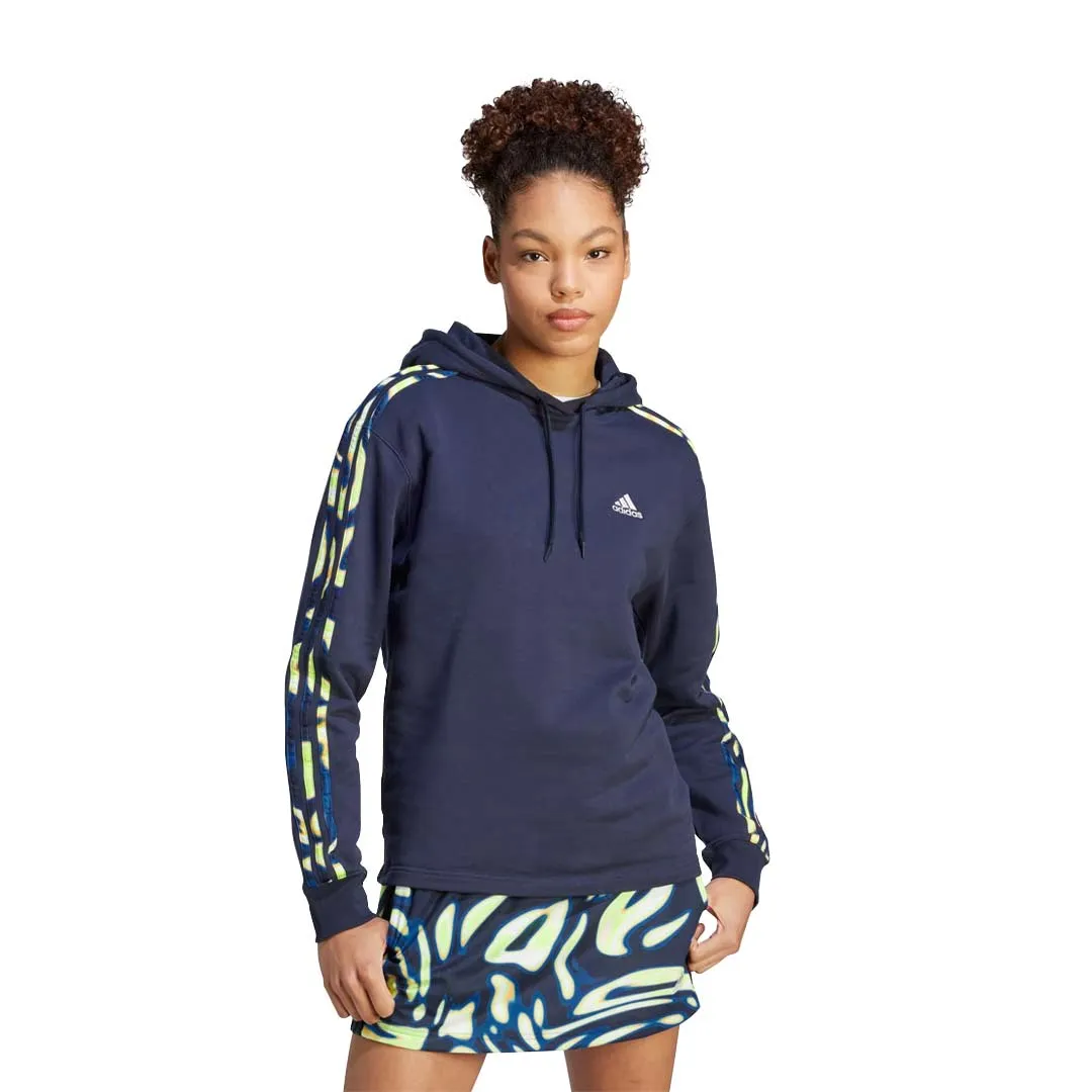 adidas - Women's Vibrant Print 3-Stripes Hoodie (IL5875) Cozy Texture