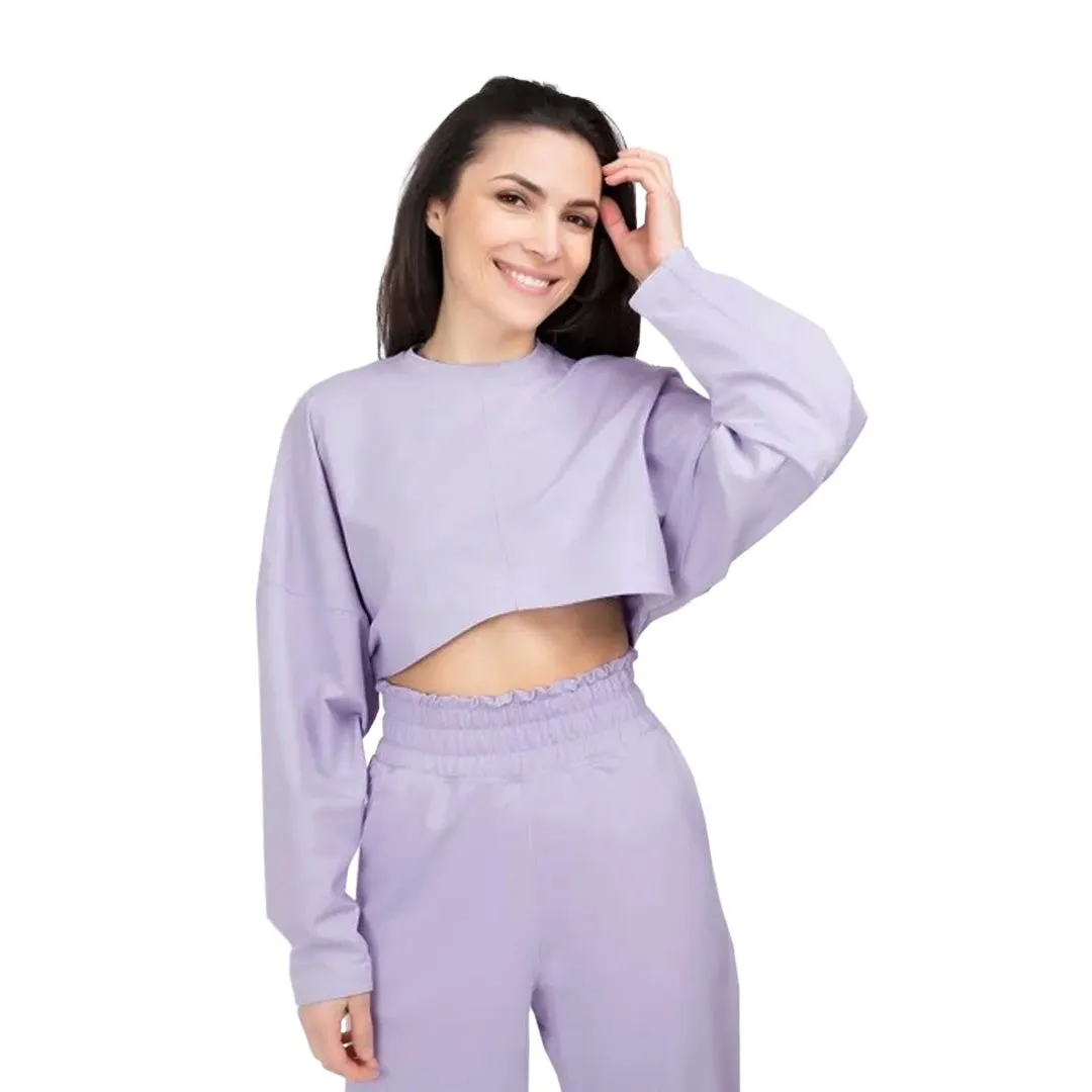 adidas - Women's Yoga Cropped Sweatshirt (HR5087) Oversized style Windproof Inner Layer