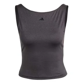 Comfort Fit Smooth Zipper Action adidas - Women's Yoga Studio Crop Tank Top (HS8120)
