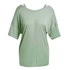 adidas - Women's Yoga Studio Oversized T-Shirt (HR5078) Breathable Design Light Reflectivity Trim