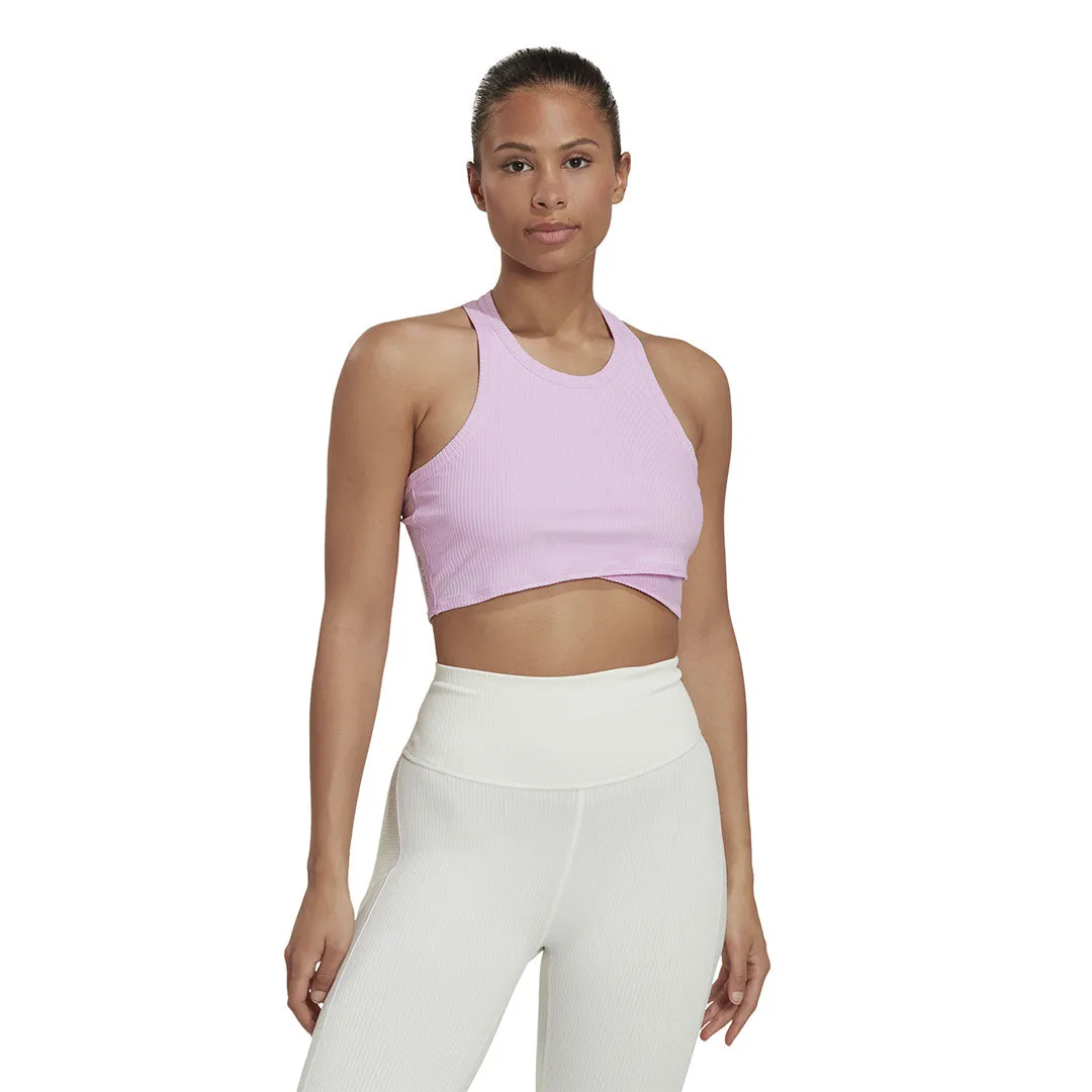 Layered Comfort Look adidas - Women's Yoga Studio Wrapped Rib Tank Top (HP1967)