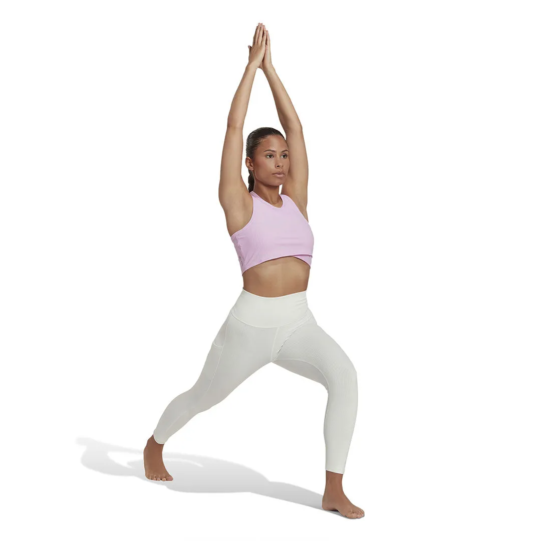 adidas - Women's Yoga Studio Wrapped Rib Tank Top (HP1967) Light Day Jacket Comfort Fit